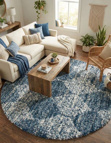 7' x 7' Serenity Shag Round Rug