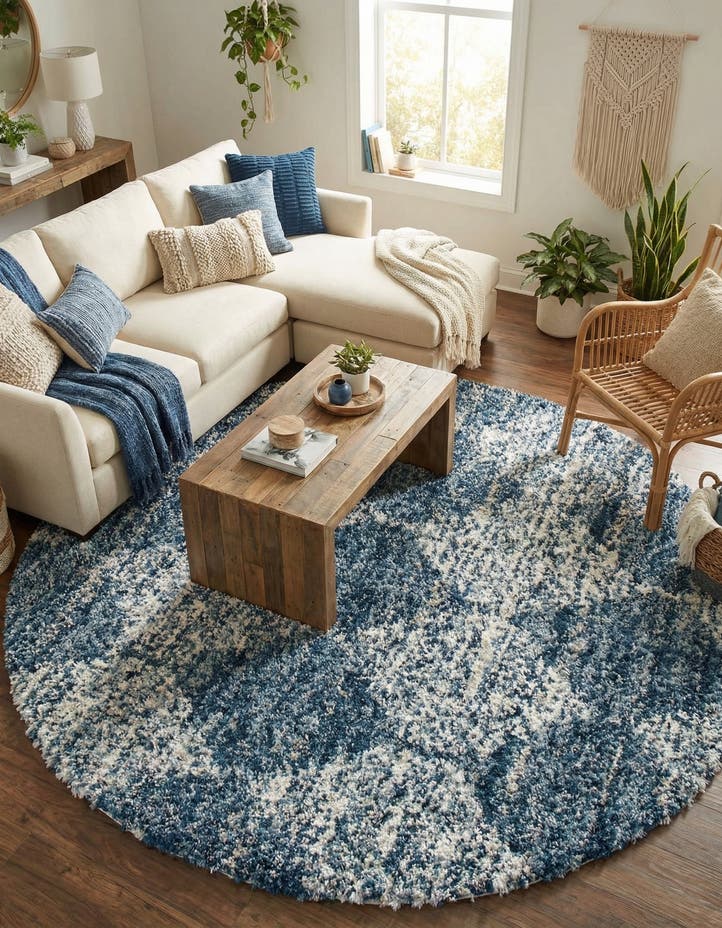 7' x 7' Serenity Shag Round Rug