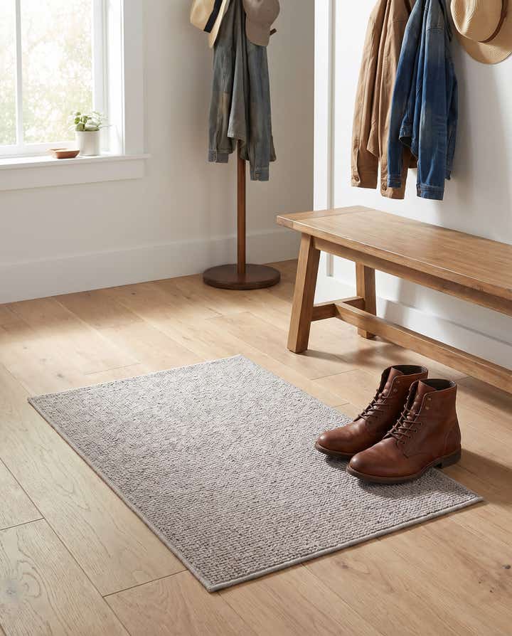 2' x 3' 1 Easy-Clean Solid Indoor / Outdoor Rug