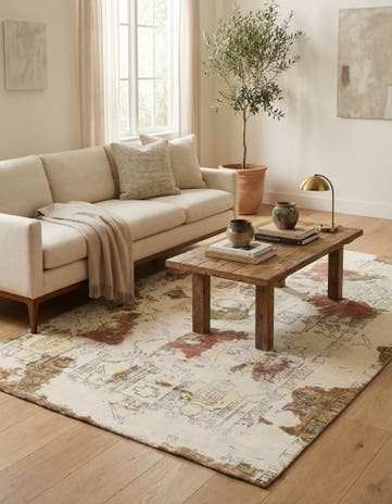 5' 5 x 8' 6 Hand Knotted Ultra Vintage Persian Wool Rug