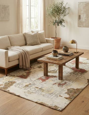 5' 5 x 8' 6 Hand Knotted Ultra Vintage Persian Wool Rug