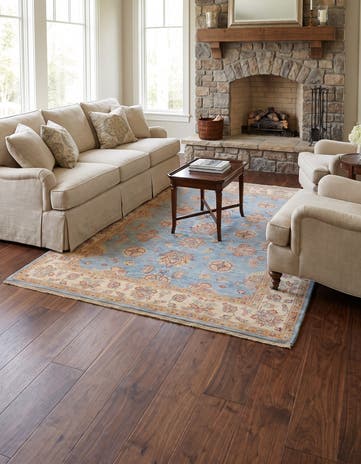 5' 3 x 6' 7 Hand Knotted Ziegler Rug