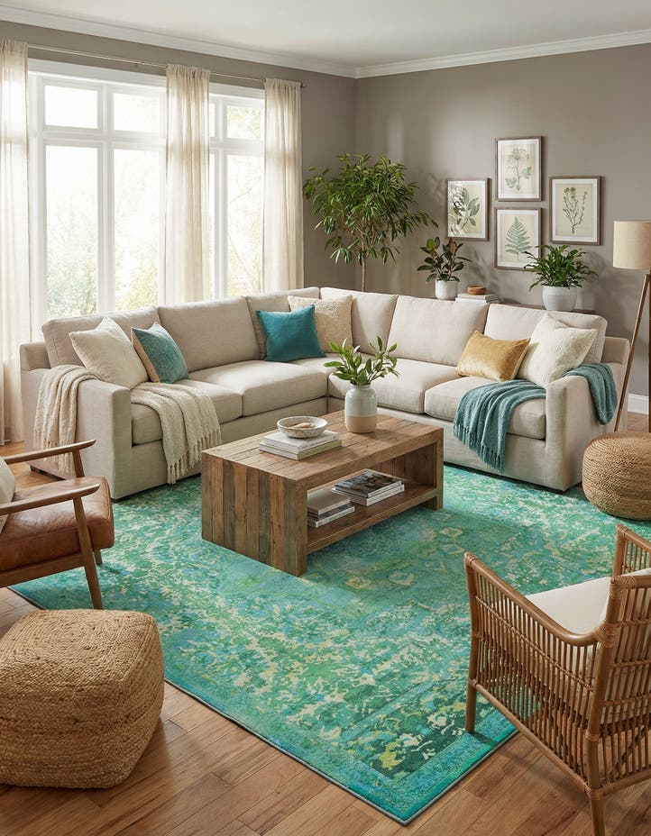 10' 6 x 10' 6 Washable Francesca Square Rug