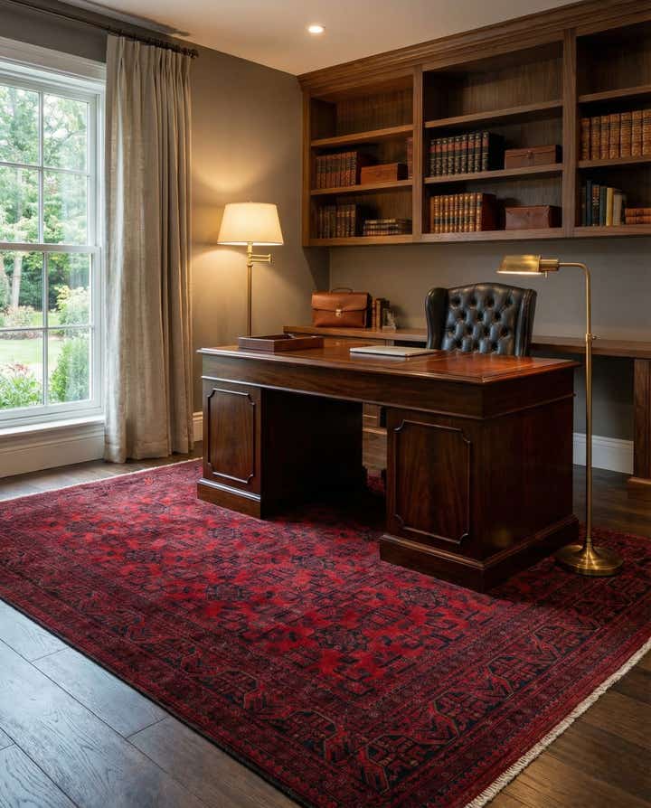 6' 9 x 9' 5 Hand Knotted Khal Mohammadi Wool Rug