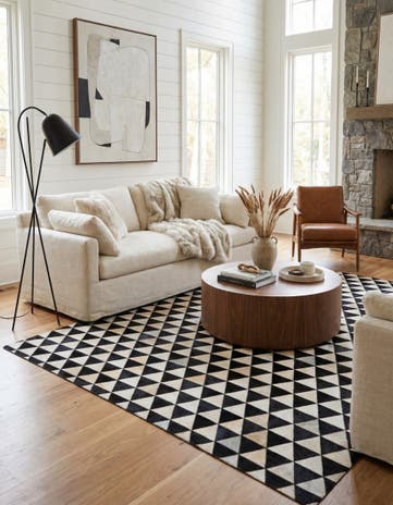 5' 1 x 8' 2 Cowhide Stocks Rug