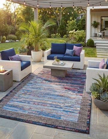 6' x 9' Easy-Clean Modern Indoor / Outdoor Rug