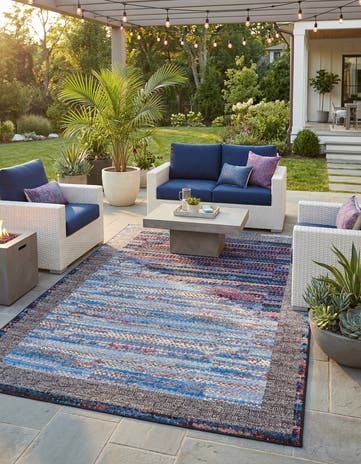 6' x 9' Easy-Clean Modern Indoor / Outdoor Rug