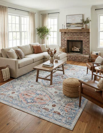 Ivory Kamala Washable Rug