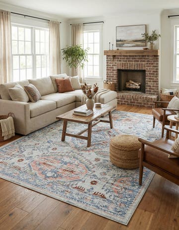Ivory Kamala Washable Rug
