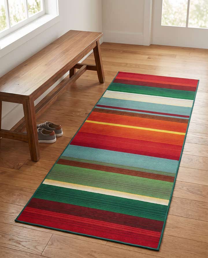 2' x 6' Easy-Clean Modern Indoor / Outdoor Runner Rug