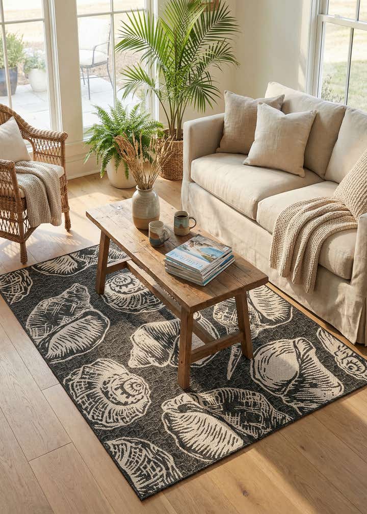 5' 3 x 7' Easy-Clean Coastal Indoor / Outdoor Rug