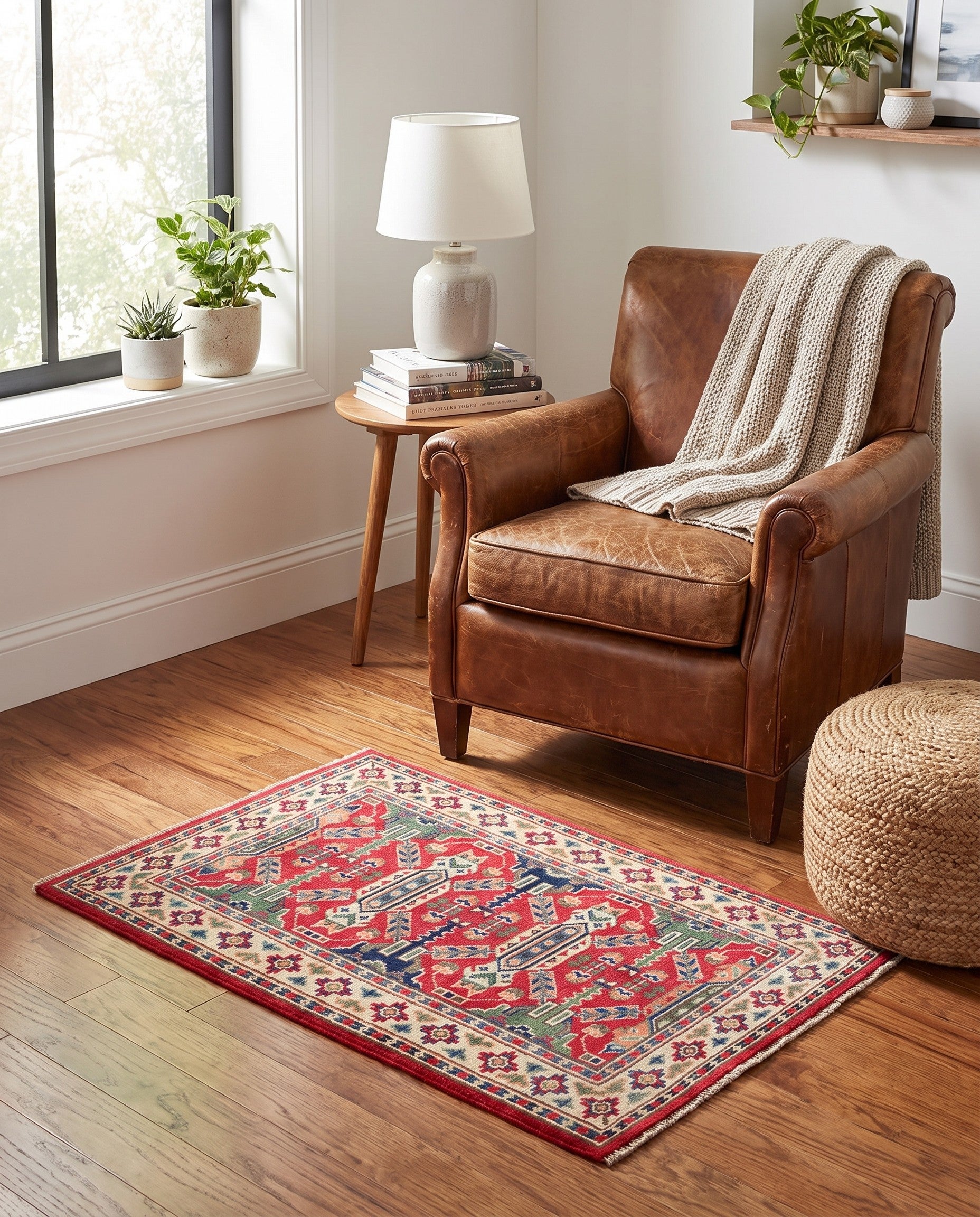 2' 7 x 4' 2 Hand Knotted Kazak Rug