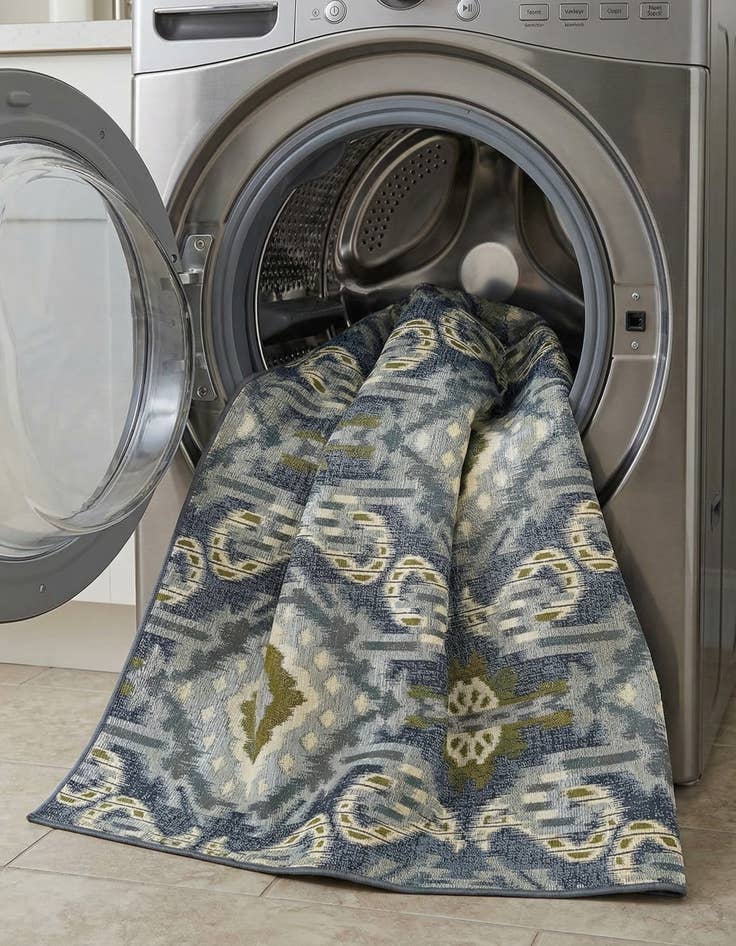 Detail image of  6' x 6'  Washable Modern Indoor / Outdoor Square Rug