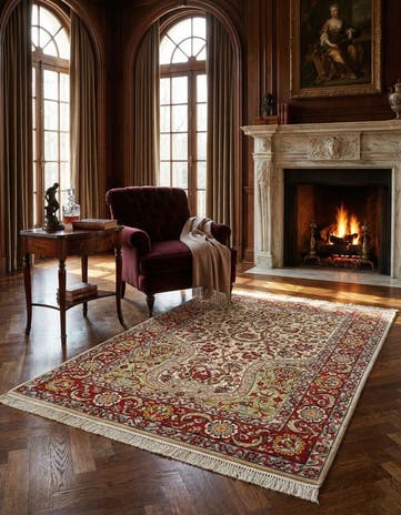 3' 3 x 4' 5 Hereke Silk Rug