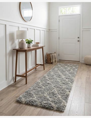 2' x 6' Trellis Shag Runner Rug