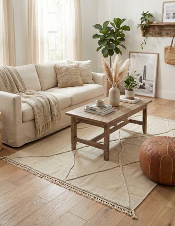 4' 2 x 6' Hand Knotted Moroccan Wool Rug