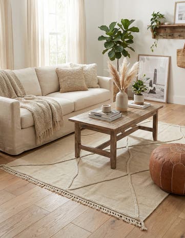 4' 2 x 6' Hand Knotted Moroccan Wool Rug