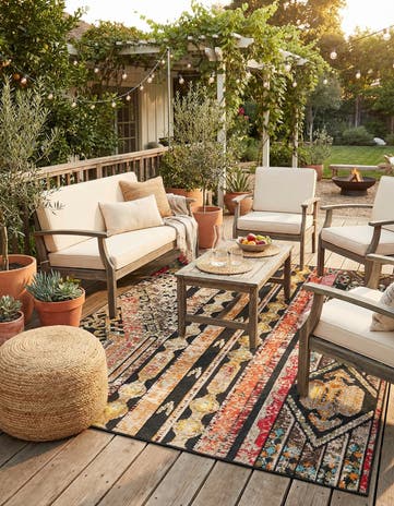 7' 10 x 10' Easy-Clean Casablanca Indoor / Outdoor Rug