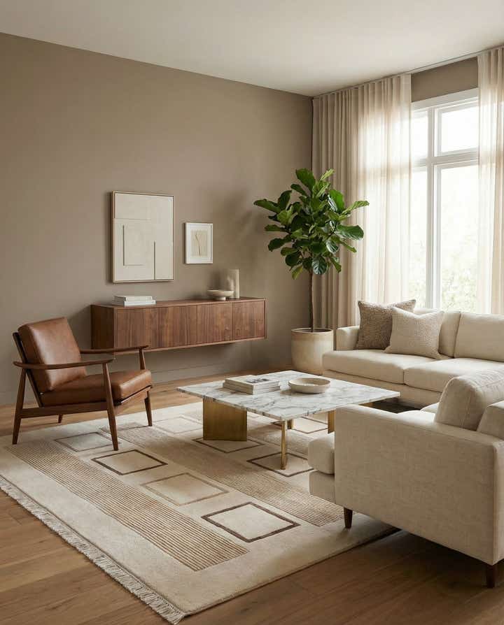 5' 8 x 8' 2 Hand Knotted Darya Wool Rug