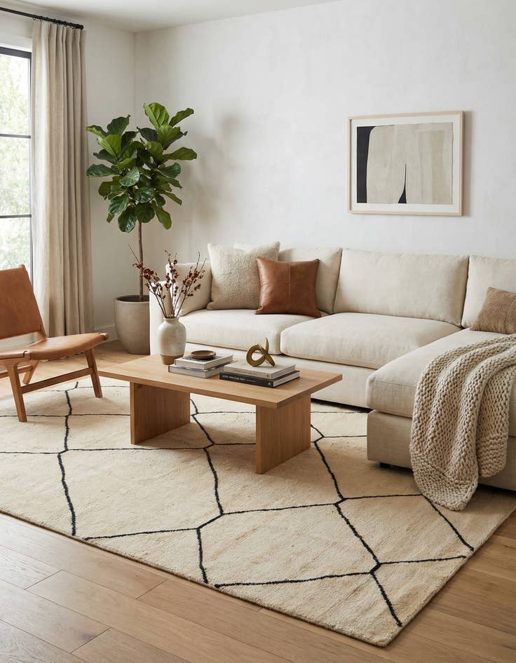 Detail image of 8' x 10' 2  Hand Knotted Moroccan Wool Rug