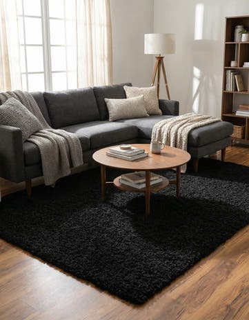 5' 3 x 8' Solid Shag Rug