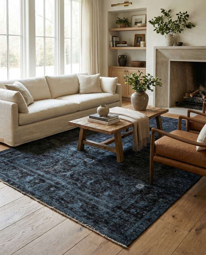 6' 7 x 9' 9 Hand Knotted Ultra Vintage Persian Wool Rug