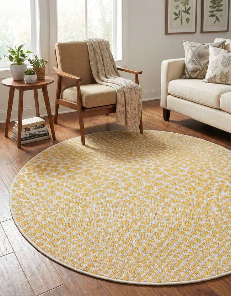 Detail image of 4' x 4'  Washable Jill Zarin Cape Town Indoor / Outdoor Round Rug