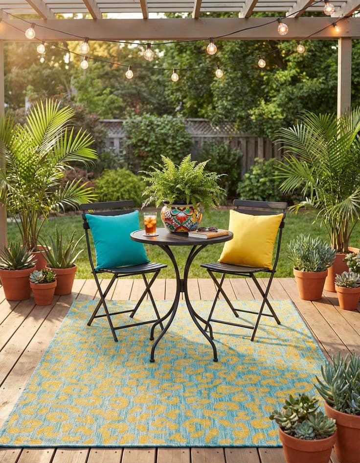 Detail image of 4' x 6'  Washable Safari Indoor / Outdoor Rug