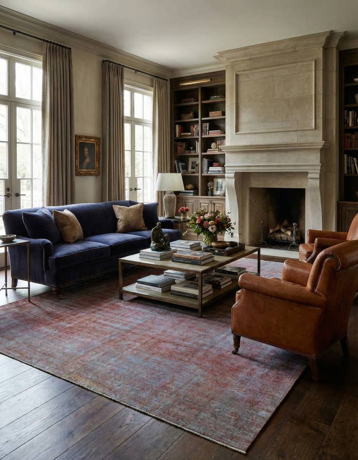 Detail image of 9' 8 x 13' Vintage Royal Wool Rug