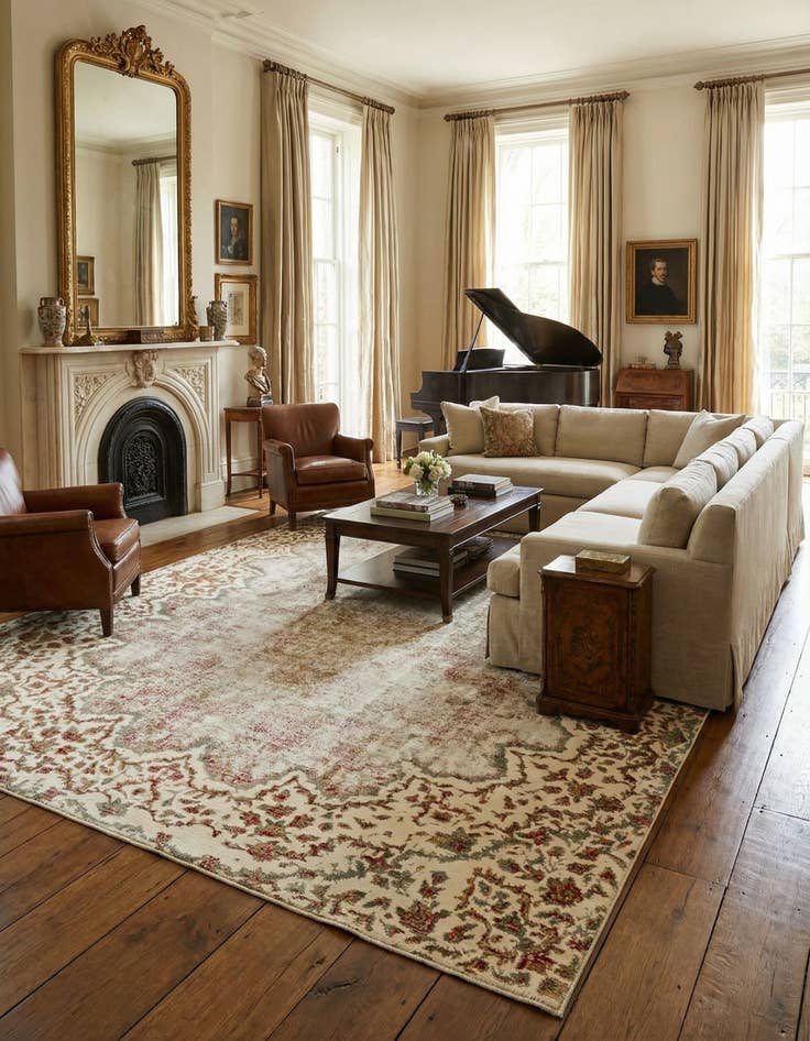 Detail image of 9' 4 x 13' 2  Hand Knotted Ultra Vintage Persian Wool Rug