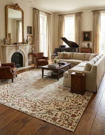 9' 4 x 13' 2 Hand Knotted Ultra Vintage Persian Wool Rug