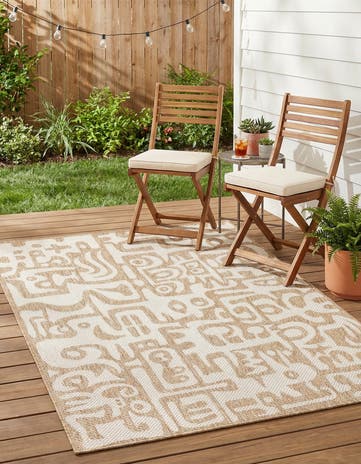 4' x 6' Easy-Clean Modern Indoor / Outdoor Rug