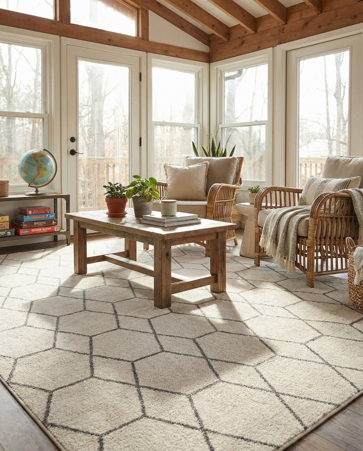Detail image of 10' x 14' Trellis Frieze Rug