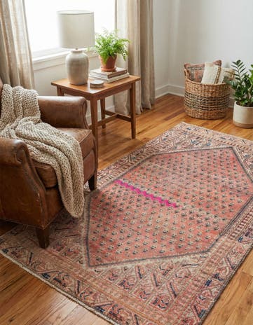 3' 10 x 6' 5 Hand Knotted Ultra Vintage Persian Wool Rug