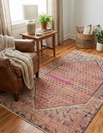 3' 10 x 6' 5 Hand Knotted Ultra Vintage Persian Wool Rug