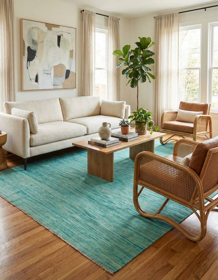 Detail image of 6' x 9' 2  Hand Woven Kilim Modern Wool Rug