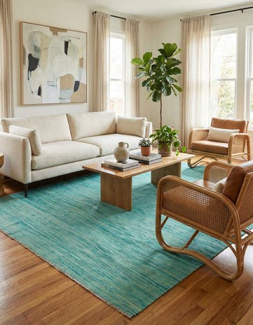 6' x 9' 2 Hand Woven Kilim Modern Wool Rug