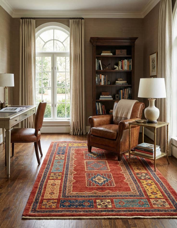 Detail image of 3' 7 x 5' 7 Kashkuli Wool Rug