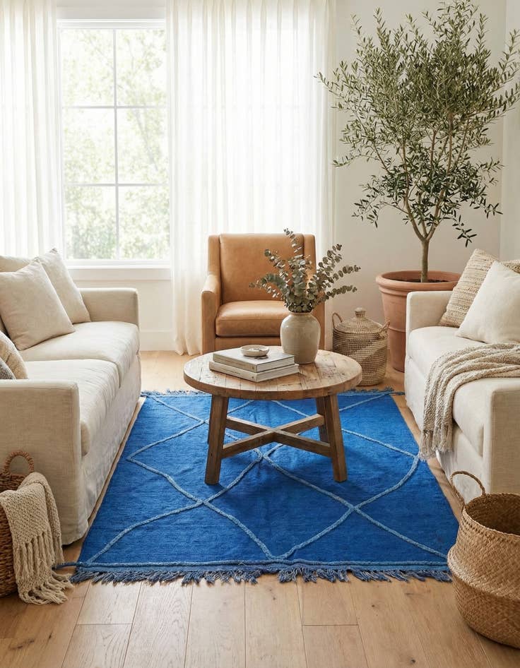 Detail image of 3' 5 x 5' 2  Hand Woven Kilim Modern Wool Rug