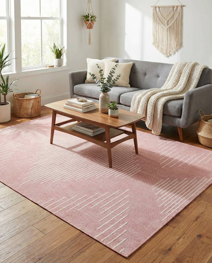 Detail image of 6' x 9' Easy-Clean Modern Indoor / Outdoor Rug