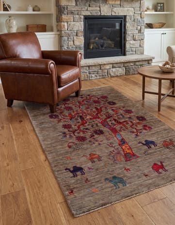 4' 1 x 6' Hand Knotted Ariana Ziegler Rug