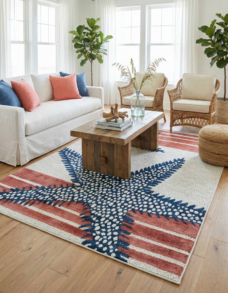 Detail image of 6' x 9'  Washable Belize Indoor / Outdoor Rug