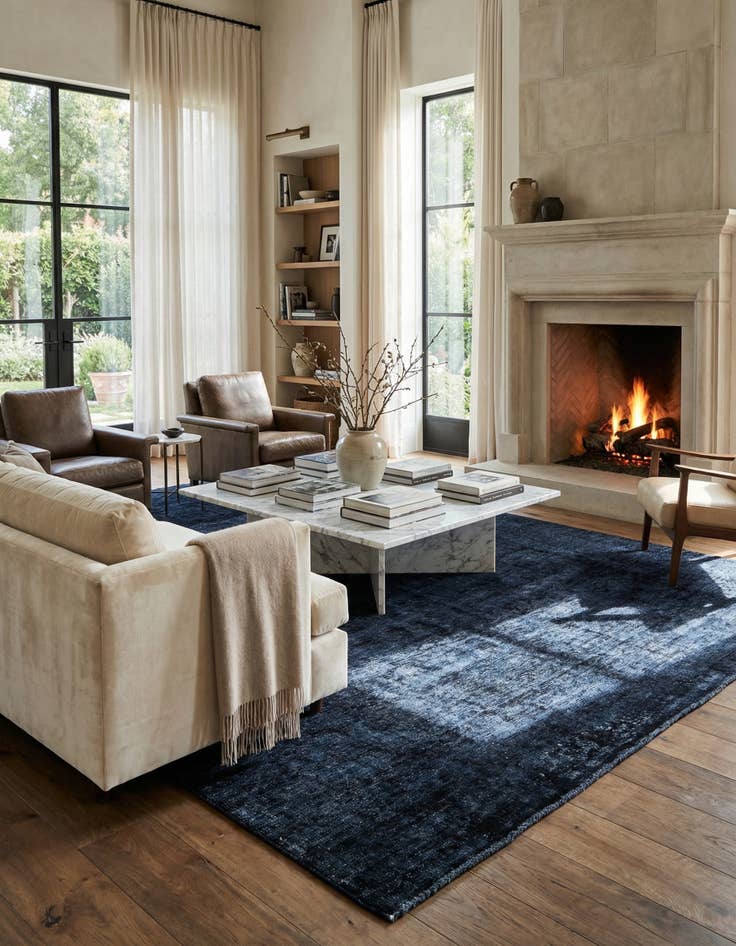 Detail image of 8' x 11'  Hand Knotted Ultra Vintage Persian Wool Rug