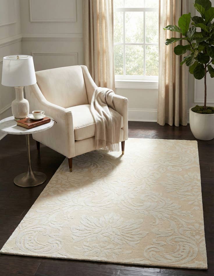 Detail image of 2' 11 x 4' 11  Hand Knotted Darya Wool Rug