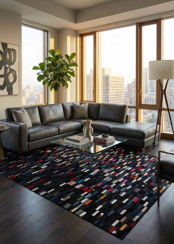 5' 2 x 7' 11 Cowhide - Patchwork Rug