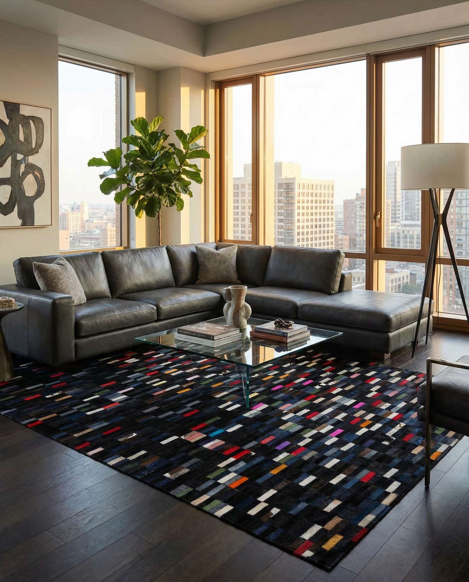 5' 2 x 7' 11 Cowhide - Patchwork Rug