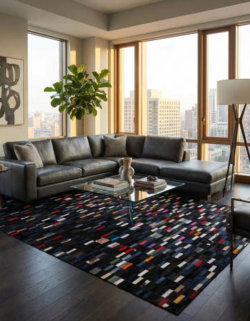 5' 2 x 7' 11 Cowhide - Patchwork Rug