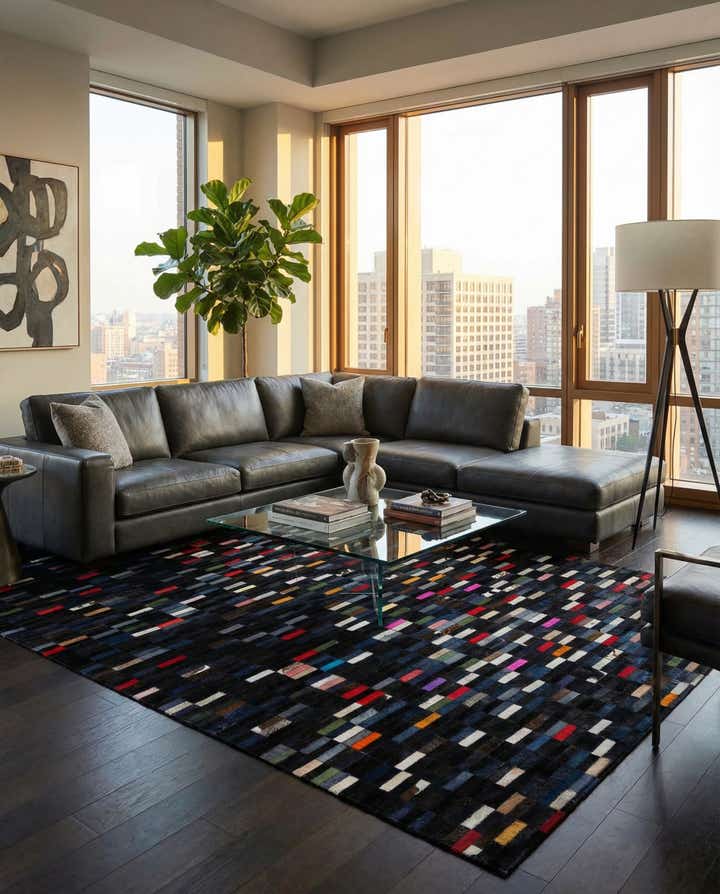 5' 2 x 7' 11 Cowhide - Patchwork Rug