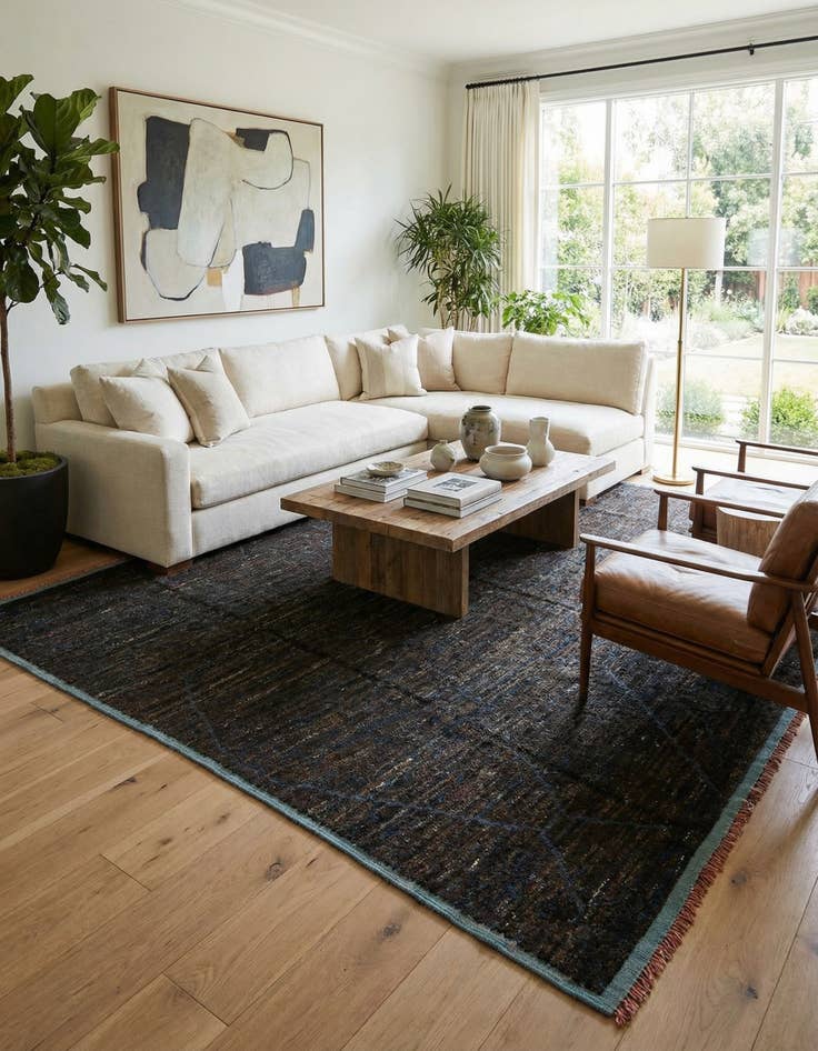 Detail image of 8' 9 x 12' 3  Hand Knotted Moroccan Wool Rug