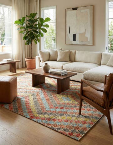 5' 6 x 8' 4 Hand Knotted Darya Wool Rug